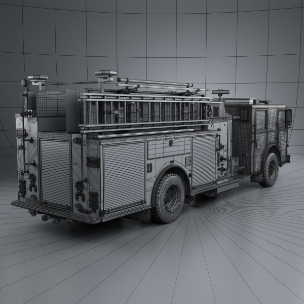 3d printed fire truck models
